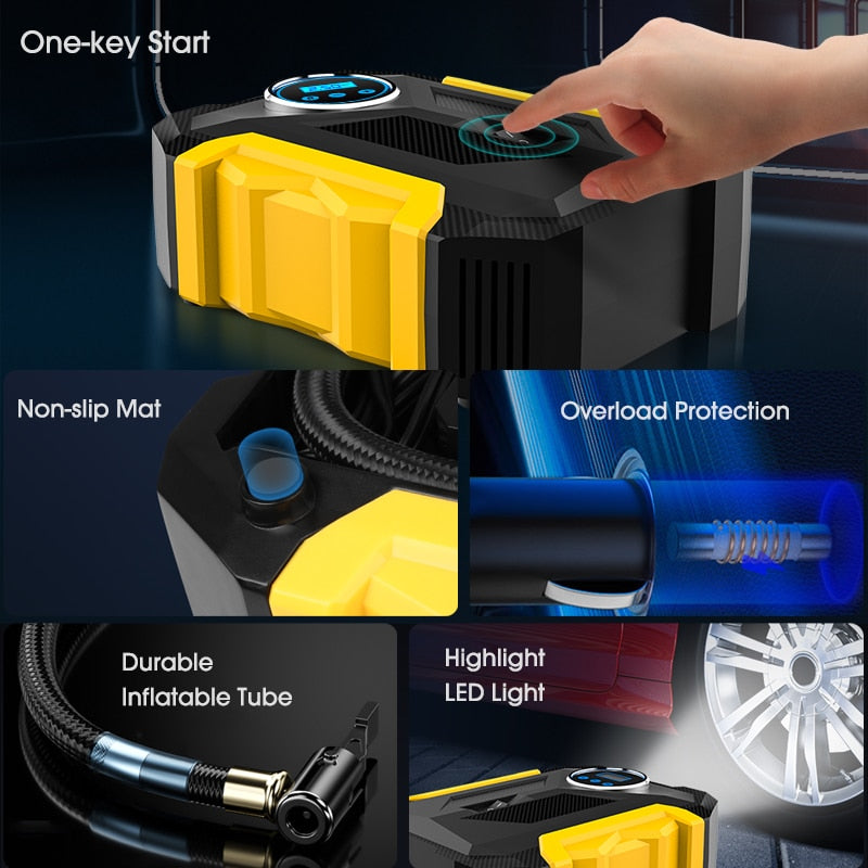 CARSUN Portable Automobile Air Compressor Digital Tire Inflation Pump –  StyletiQ
